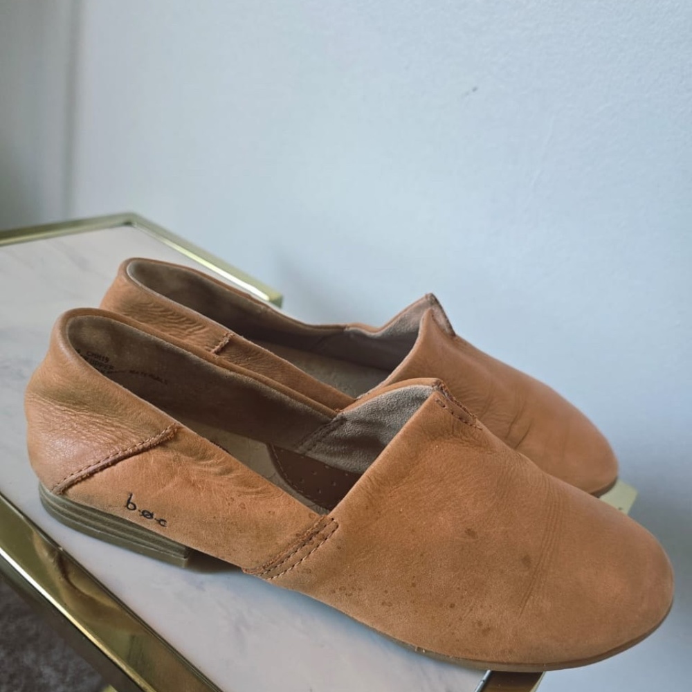 B.O.C Women’s Leather Slip-On Dress Loafers Shoes Tan Size 7.5M - Picture 7 of 10